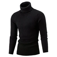 autumn winter mens turtleneck sweater mens knitting pullovers rollneck knitted sweater warm men jumper slim fit casual sweater