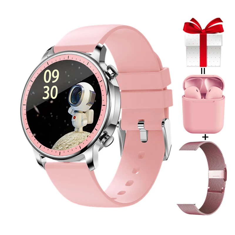 

Women Smart Watches Full Touch Fitness Tracker Real-Time Heart Rate Monitor Blood Pressure Whatsapp Notification Smart Clock Men