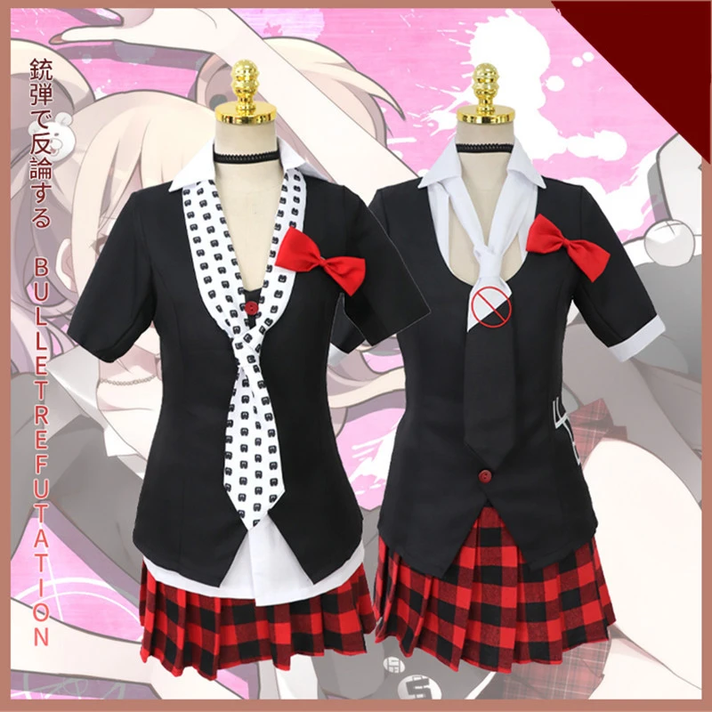 2020 Danganronpa Косплэй Костюм Аниме Дзюнко Эносима Cos костюмы Женское платье Emboitement