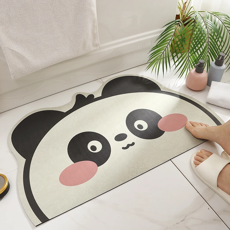 

Cartoon Panda Pattern Area Rug Non-Slip Bath Mat Rug Nappa Absorb Floor Mat for Bathroom for Living Room Toilet Floor cocina