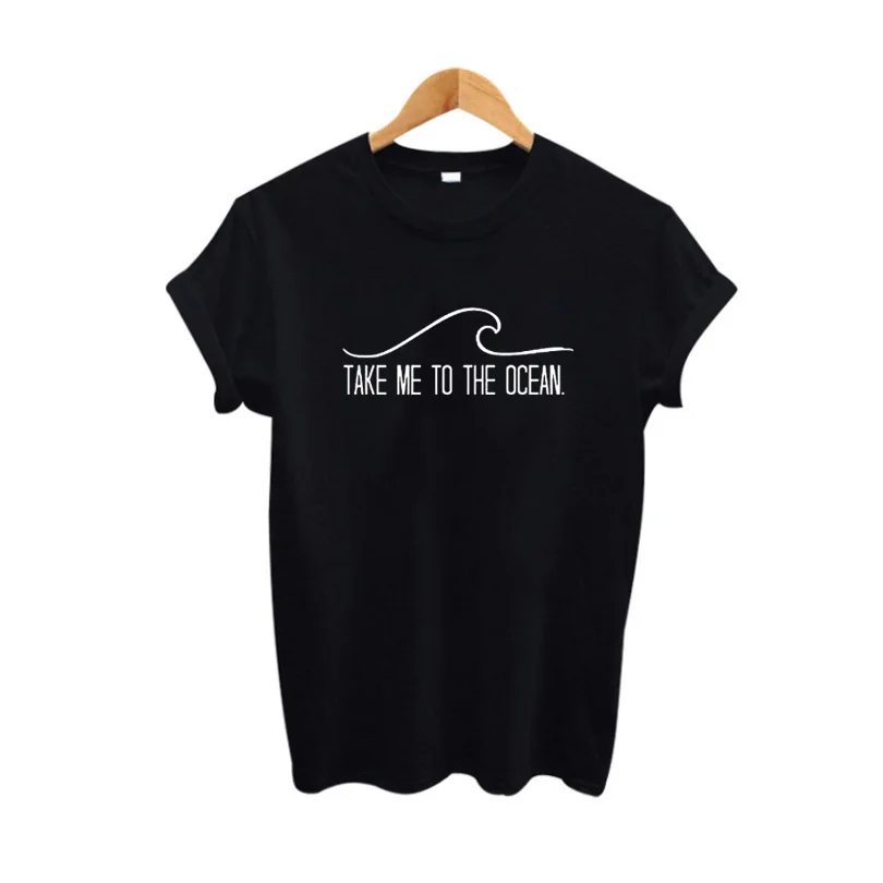 

Vrouwen T-shirt Grafische Tees Kleding Katoen T-shirts Me Naar De Oceaan
