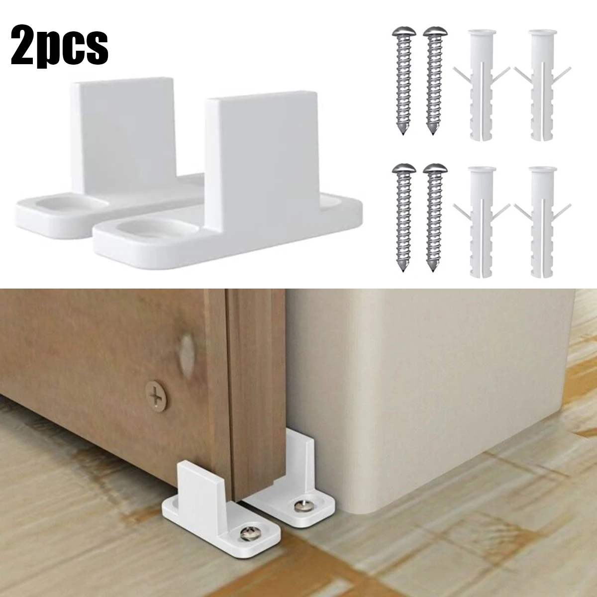 

6X/set Floor Guide Plastic L-Guide Replacement For Hardware 4.5 x 2 cm