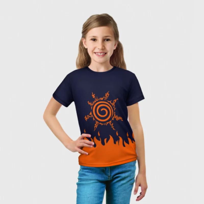 

Women's Clothing Naruto Wind Anti Village Symbol Men's T-shirt Uzumaki Animation T-shirt Boys' T-shirt Naruto Running T-shirt