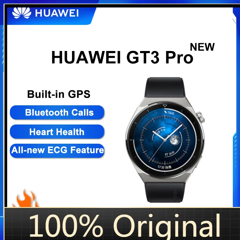 

Original HUAWEI WATCH GT 3 Pro Diving Grade Waterproof Performance 14 Days Long Battery ECG Analysis Blood Oxygen Monitoring