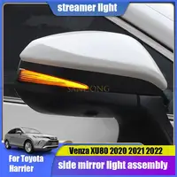 For Toyota Harrier Venza XU80 2020 2021 2022 Side Mirror Turn Signal Replacement Streamer Trim Assembly Auto Parts