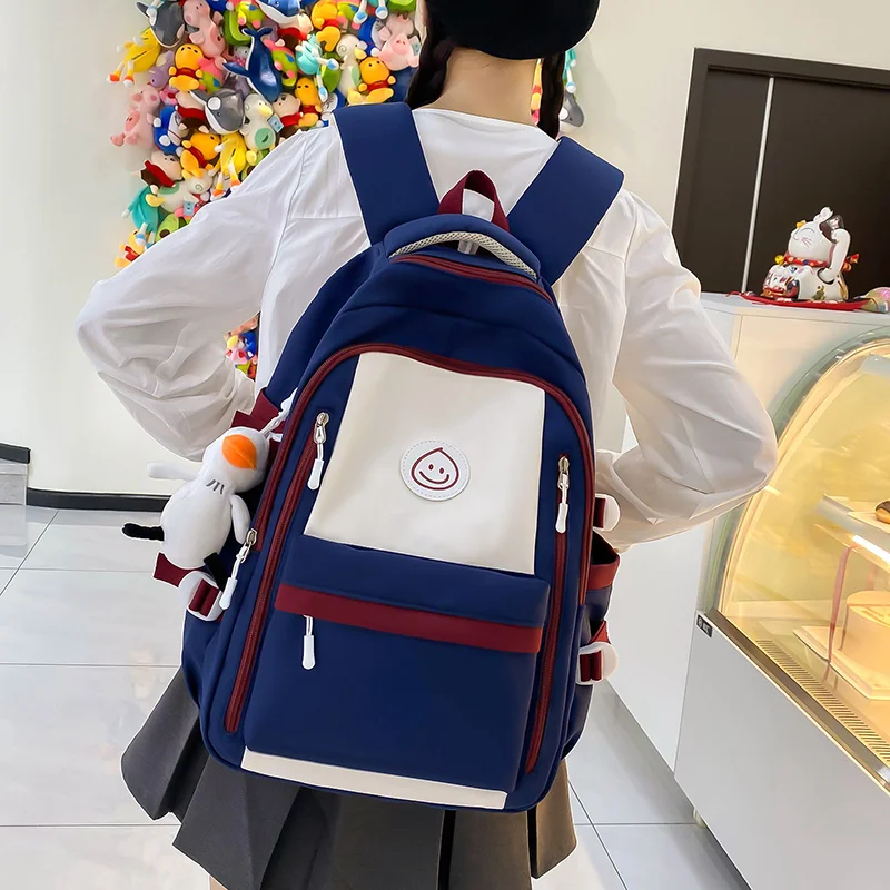 

Trendy Style Women Backpack Waterproof Nylon School Bag For Girls Large Capacity Outdoor Travel Backpacks Casual Bookbags