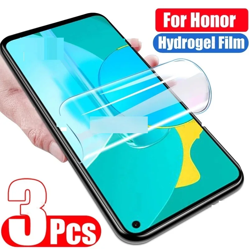 

3PCS 9D Hydrogel Film For Honor 60 50 30 Lite Pro 30S 30i Screen Protector For honor X10 X20 SE X30 Max X30i Soft Protective