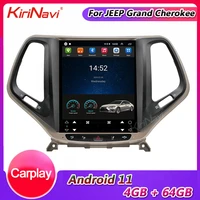 kirinavi vertical screen tesla style 1 din android 11 10 4 car radio gps navigation for jeep grand cherokee car dvd player 4g