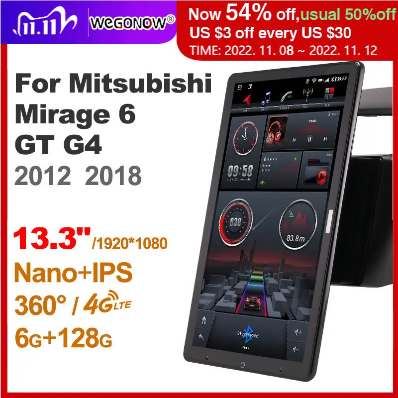 

10,1-дюймовый Ownice 1Din Android 13,3 автомобильное радио 360 панорама для Mitsubishi Mirage 6 GT G4 2012 2018 GPS автомобильное аудио SPDIF 4G LTE