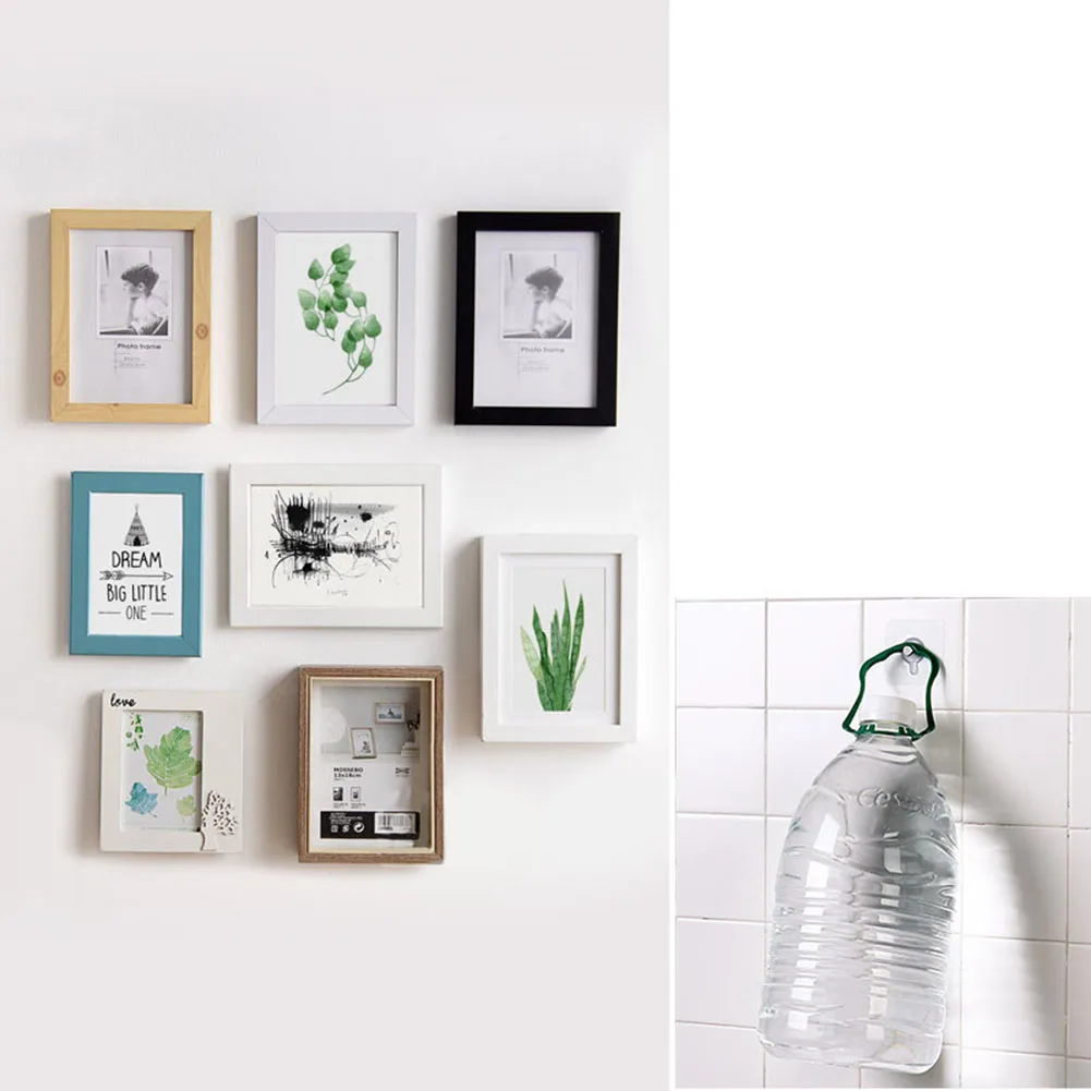 

1/3/5pcs/lot Picture Photo Frame Holder Rack Picture Wall Decoration Hanger Multi-use Self-adhesive Painting Hook