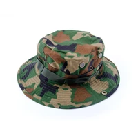 fronter military polygon woodland camo caps boonie hat camouflage tactical outdoor sports fishing hiking hunting sun bucket caps