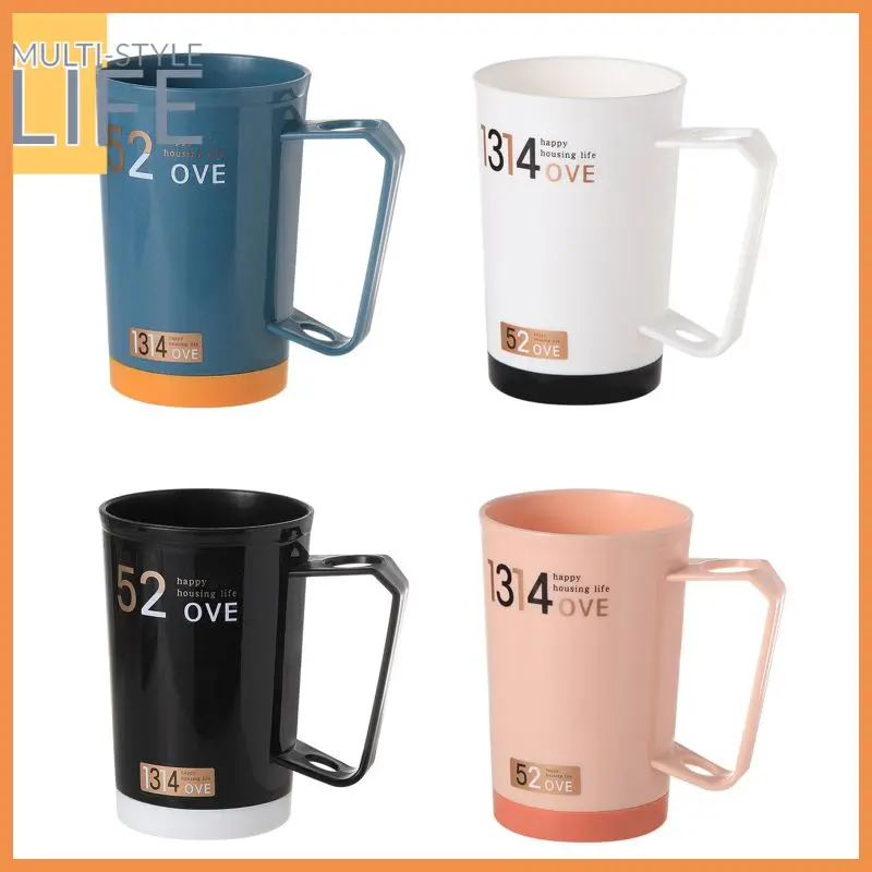 

380ml Plastic Couple Toothbrush Cup Anti-drop And Easy To Clean Good Morning Toothbrush Holder Wash Cup Bathroom Tool