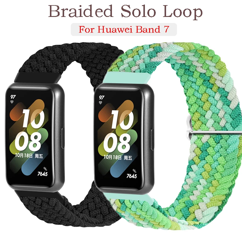 

Ремешок нейлоновый для Huawei watch band 7, эластичный спортивный сменный регулируемый браслет для Huawei Band 7