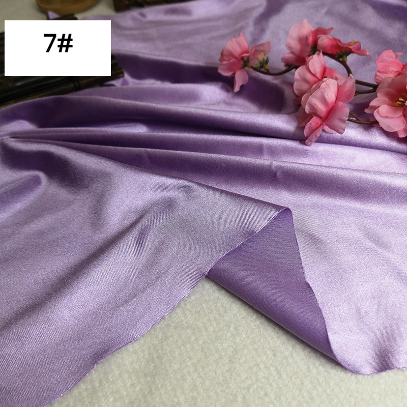 Яркая блестящая стрейчевая атласная ткань спандекс лайкра для танцевальных