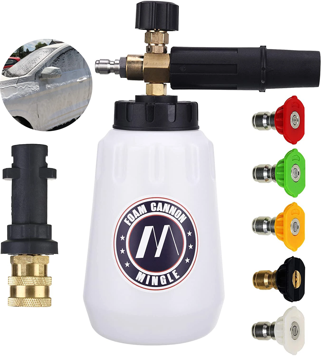 

High-pressure Car Wash Water Gun Connector 1/4 Quick-connect Conversion Connector Cleaning Machine Accessories Karcher K2-K3