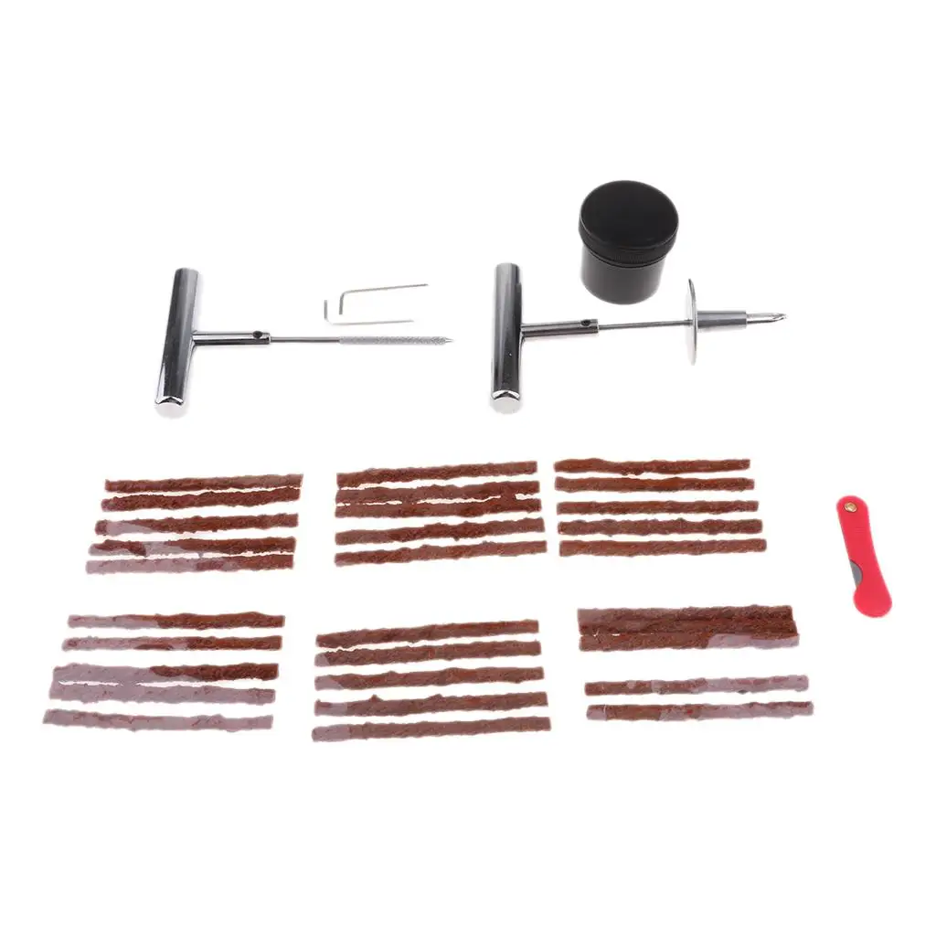 

Pack of 37 Tire Repair Tools Heavy Duty Tyre Puncture Patch Kit