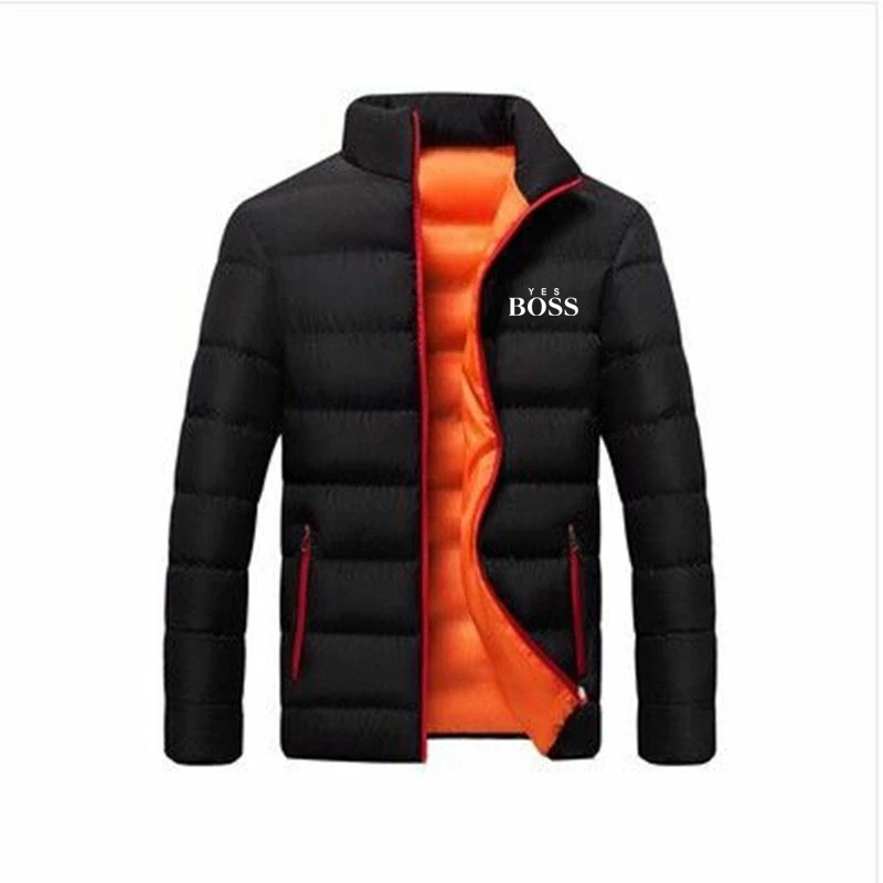 Parka acolchada de algodón con cuello levantado para hombre, abrigo informal, cortavientos, ropa de invierno, novedad de 2023
