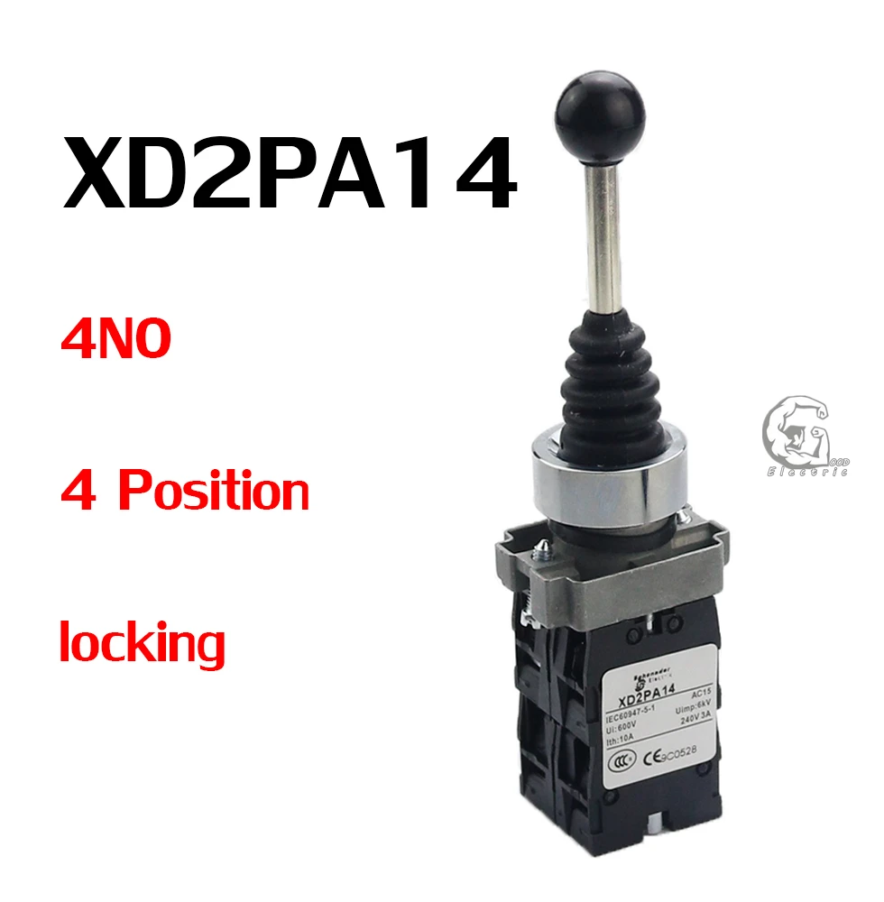 

4НО 4-позиционный перекидной кулисный переключатель XD2PA14 XD2PA24 джойстики-контроллеры/2НО 2-позиционный кулисный переключатель XD2PA12 XD2PA22