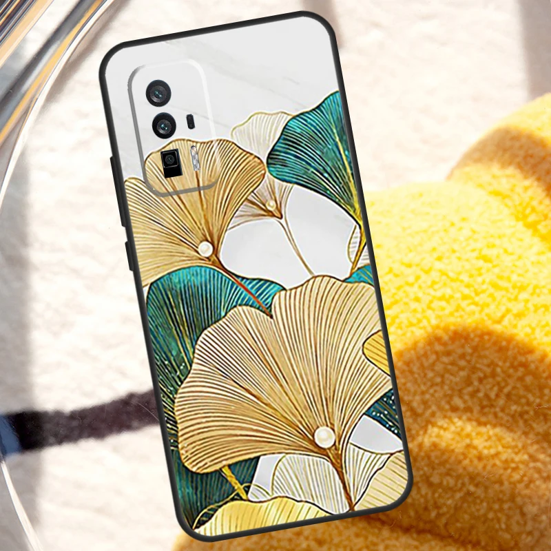 Роскошный чехол с листьями Ginkgo для Xiaomi 14 Ultra 12 13 Lite 11T 12T 13T Pro POCO X6 X3 X4 X5 M5s M6 F3 F5