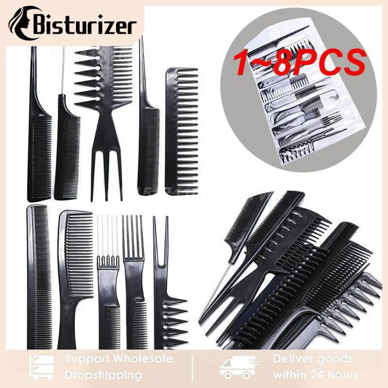 

1~8PCS Barber Hairdressing Combs Multifunction Hair Detangler Comb Anti-static Haircare Hairstyling Tool Set Stylist Accessories