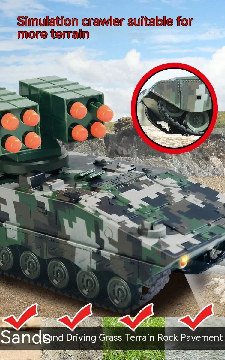 Новая Военная война 2,4g Радиоуправляемый ракетный автомобиль боевой танк с дистанционным управлением автомобиль со стреляющими пулями модель мальчика Радиоуправляемый Танк игрушка подарок (art.: 3920c8ccfcd5c) - 3920c8ccfcd5c