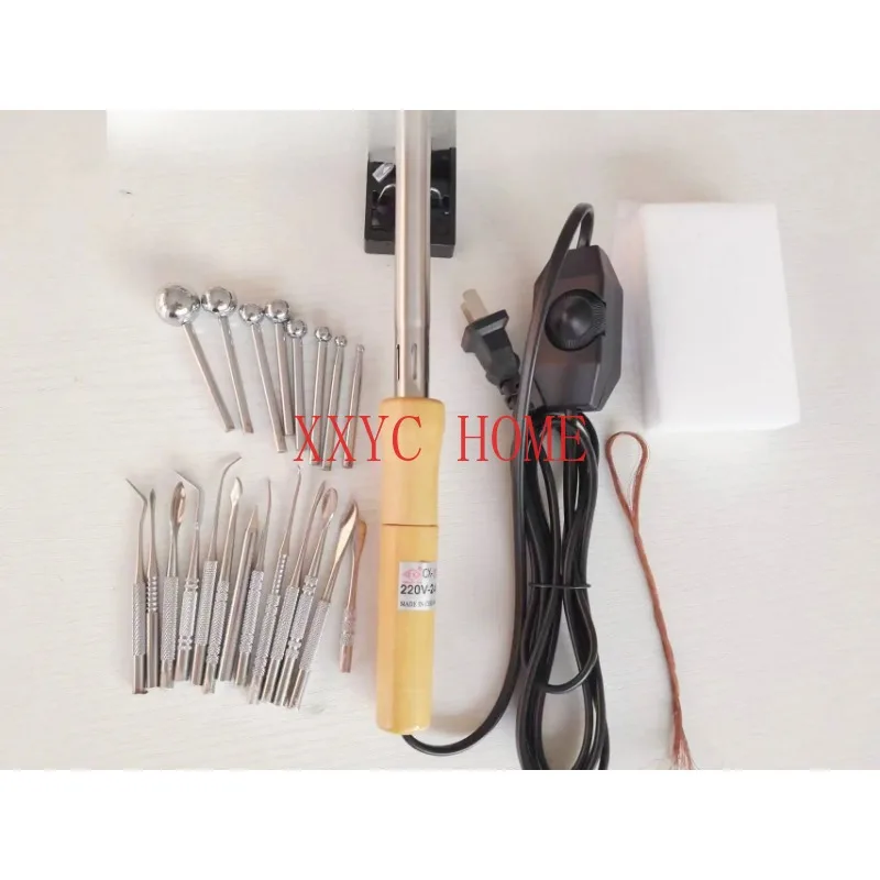 Набор инструментов для изготовления цветов из ткани 220 В 20 головок + паяльник