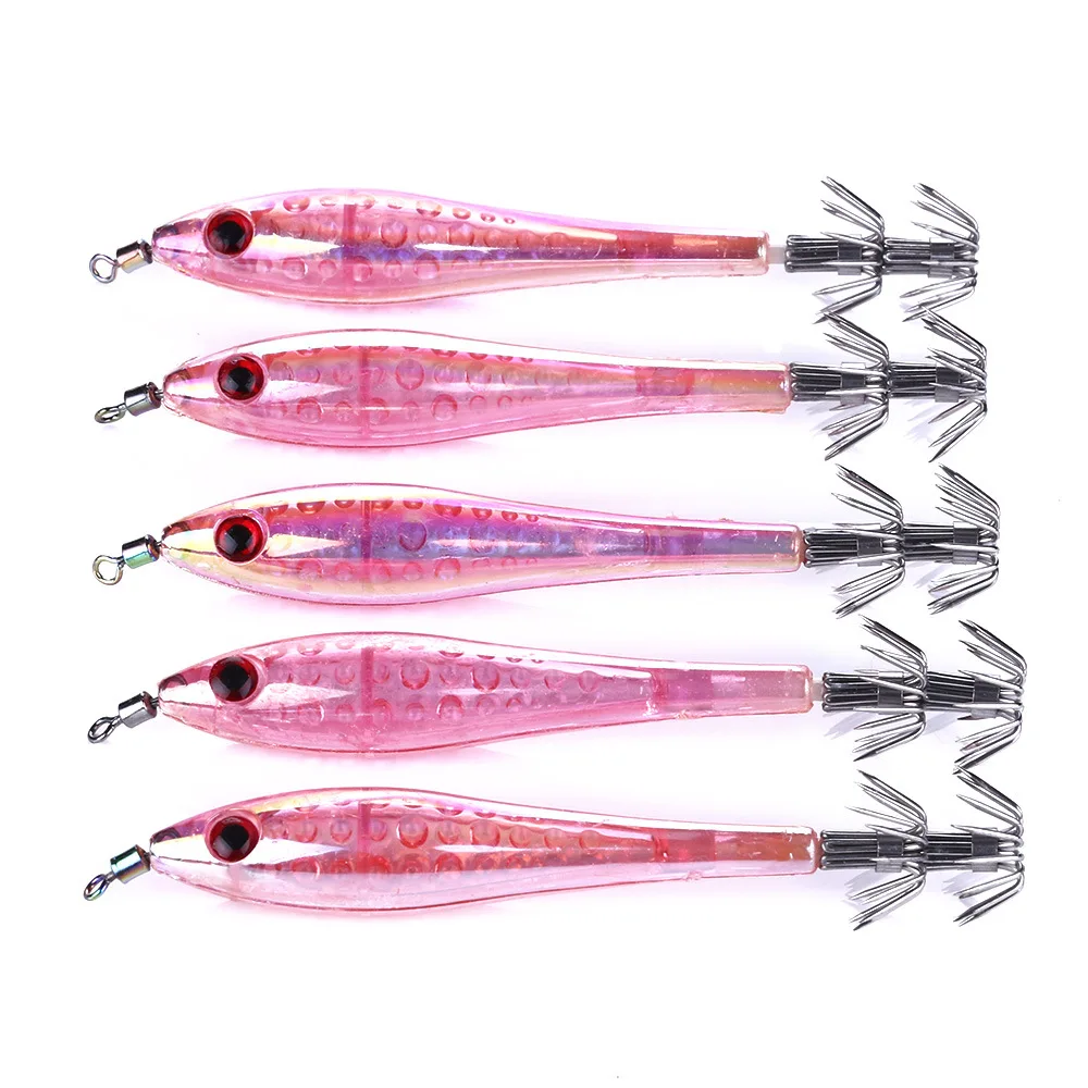 

9.5cm/6g Wobbler Fishing Lure with Squid Hook Crankbait Jigging Octopus Cuttlefish Shrimp Hard Artificial Bait Bass Tackle