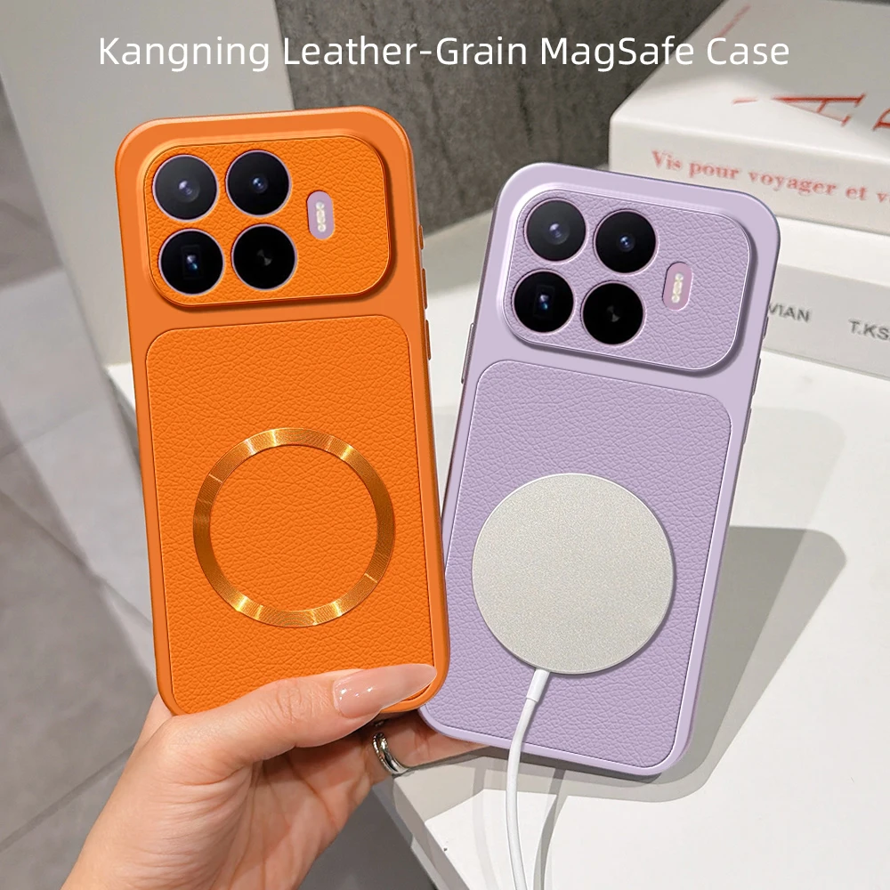 Фото Чехол для Xiaomi 17T Pro, роскошный кожаный матовый магнитный чехол из мягкого ТПУ для Xiaomi 17T Pro №2