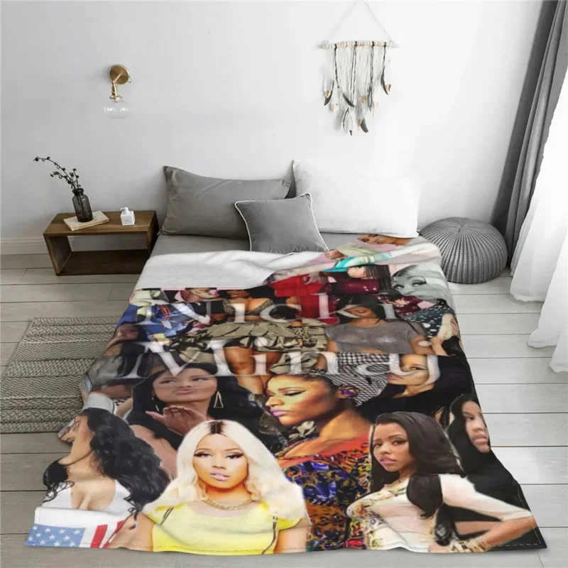 

Nicki Minaj Singer Blanket Flannel Decoration Multifunction Soft Throw Blankets For Home Travel Bedspread