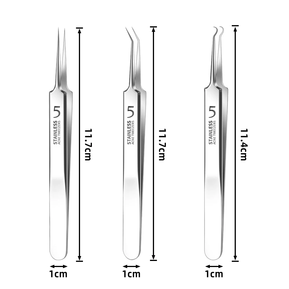 Немецкий Сверхтонкий Пинцет № 5 для чёрных точек клипса специальный инструмент