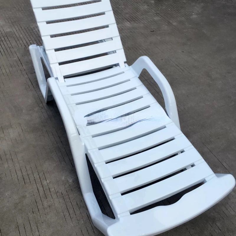 

Plastic Outdoor furniture double sun lounger chaise lounge chair for Swimming Pool Diving deck chair Sea Beach Lounger