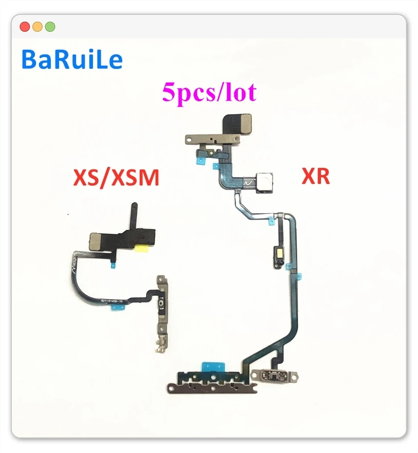 Гибкий кабель питания BaRuiLe для 11 Pro 12 Mini X XR XS MAX кнопки отключения звука и громкости