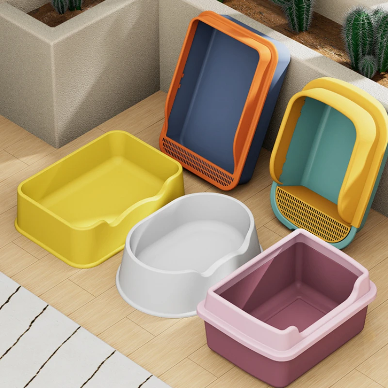 

Deodorization Leak Proof Cat Bedpans Sandbox Openness Bathroom Outdoor Cat Bedpans Toilet Box Arenero Gato Pet Products QF50CB