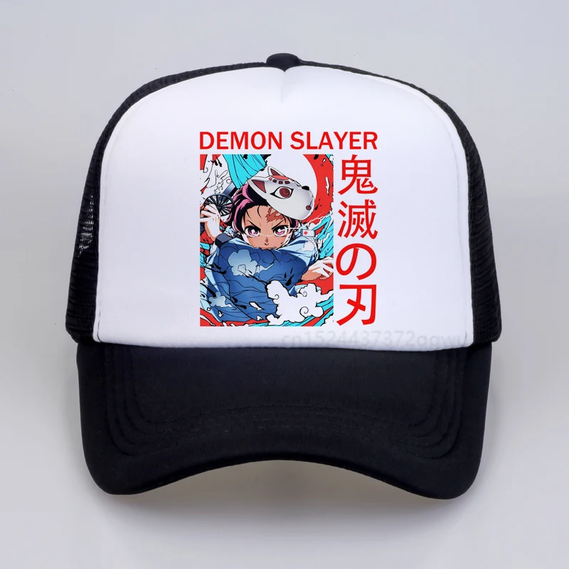 

Demon Slayer Men's Peaked Cap Game Black Unisex Baseball Caps Casual Lady Cotton hip hop cap Classic Mesh Breathable SunHat