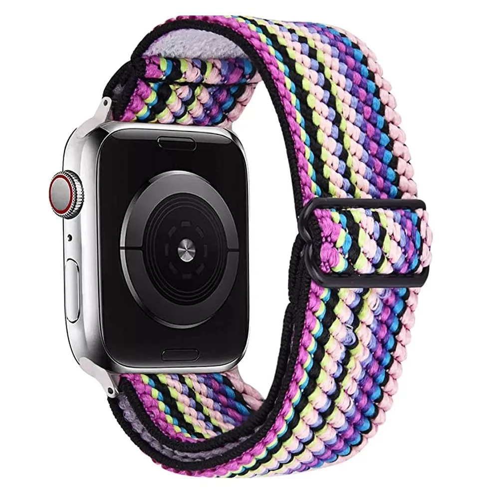 

Ремешок нейлоновый для Apple watch band 44 мм 42 мм 40 мм 38 мм, аксессуары для iwatch 45 мм 41 мм, браслет для Apple watch series 7 3 5 SE 6
