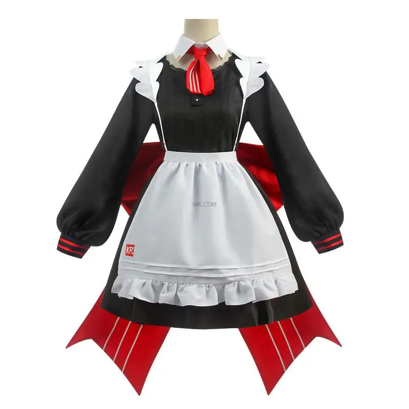 

Genshin Impact Noelle Cosplay Costume Halloween Carnival Lolita Maid Uniform Dress Including Hat Large Bow