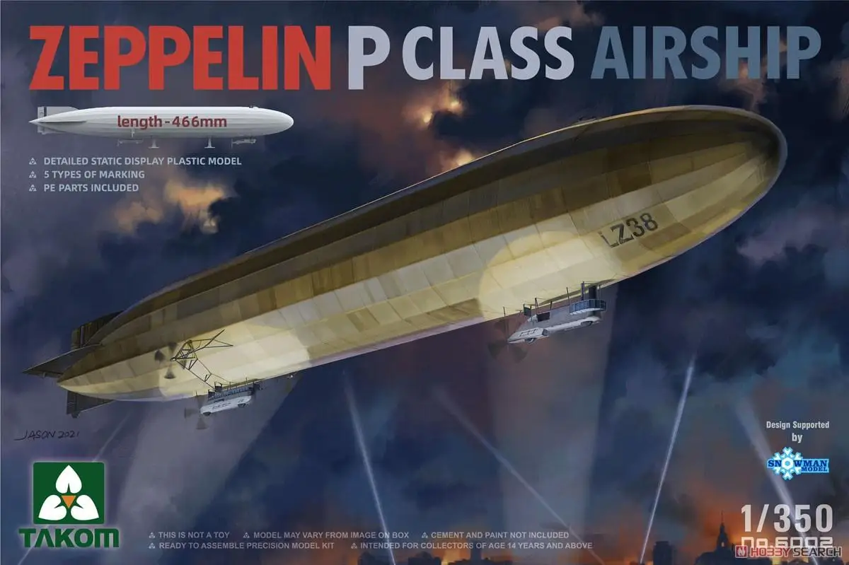Takom 6002 1/350 ZEPPELIN P CLASS AIRSHIP Model Kit