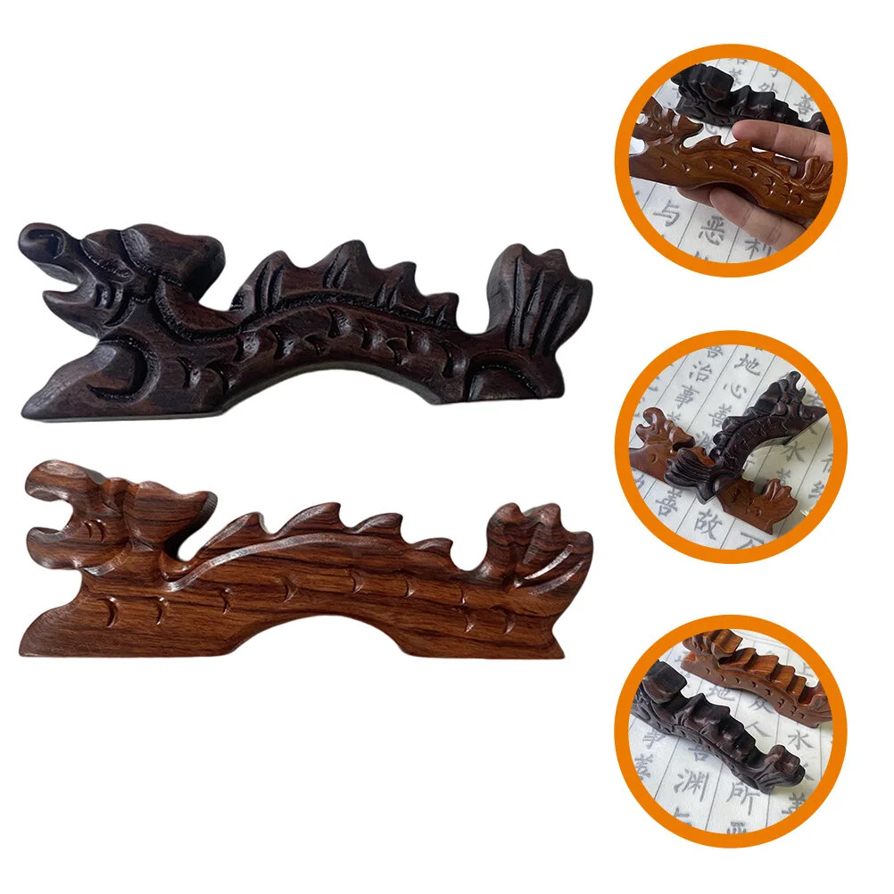

2Pcs Wooden Holder Wooden Holder Wooden Holder Wooden Brush Rest Rack Writing Brush Rack Wooden Holder for Home