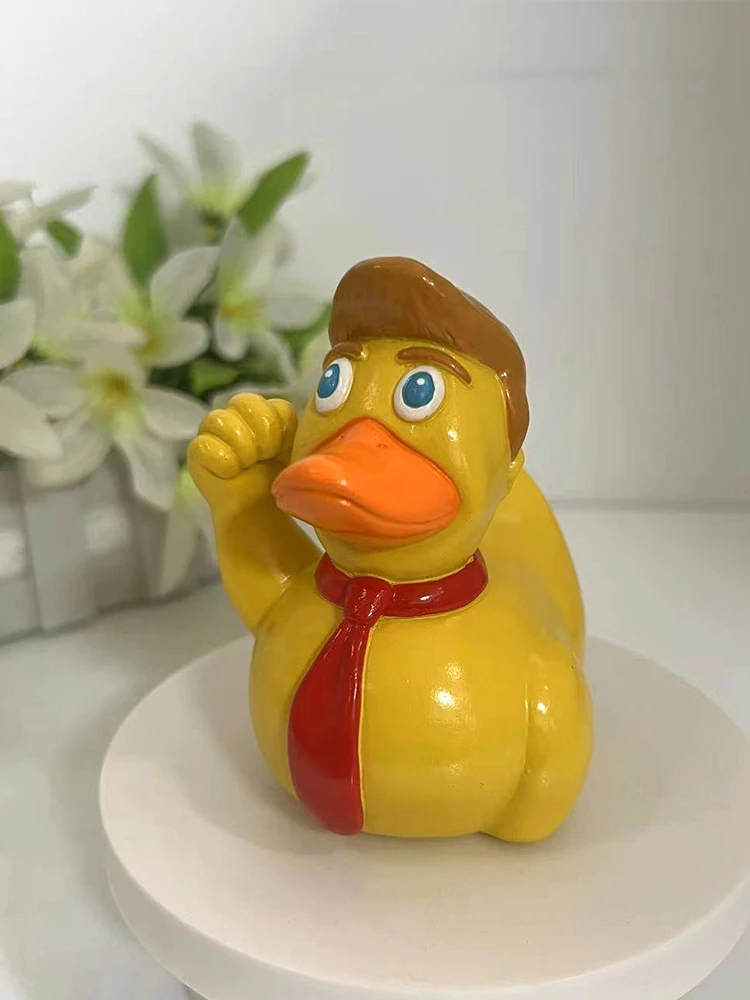 Кукла Дональда Трампа с желтой уткой забавные автомобильные украшения утка на