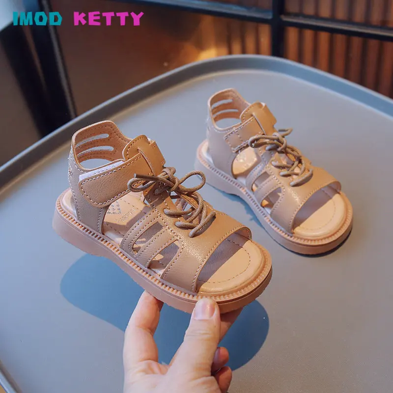 

Children's Open-toe Simple Boys Roman Shoes 2023 Summer Girls Solid Color Versatile Fashion Casual Shoes Breatheable Kids Shoes