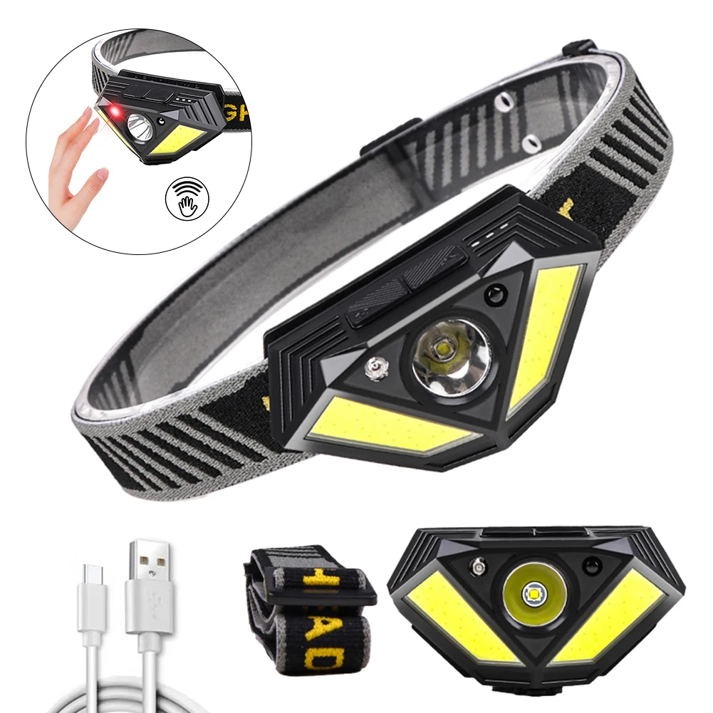 

G25 XPG+COB LED Powerful Induction Headlamp Waterproof 6 Modes Outdoor Headlight Torch for Camping Hiking Cycling Night Fishing