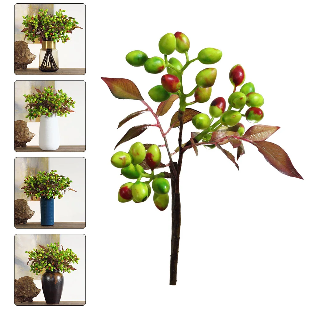 

Artificial Wedding Party Fruit Berry Decoration Stems Flower Olivebouquet Berrieswreaths Branches