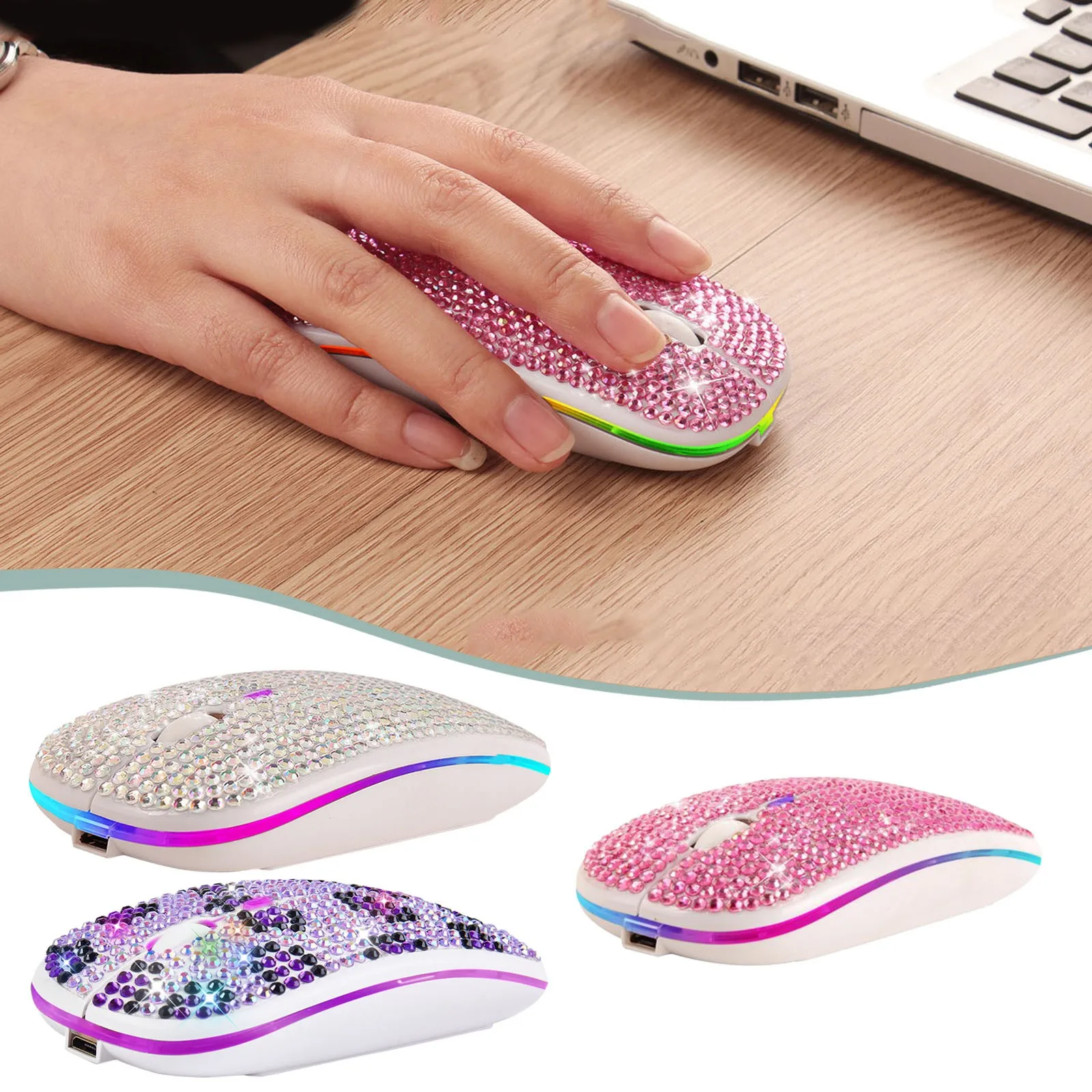 

Fashion Exquisite Design And Multi Function Dazzling Rechargeable Ultra Thin Wireless Covered Mm057