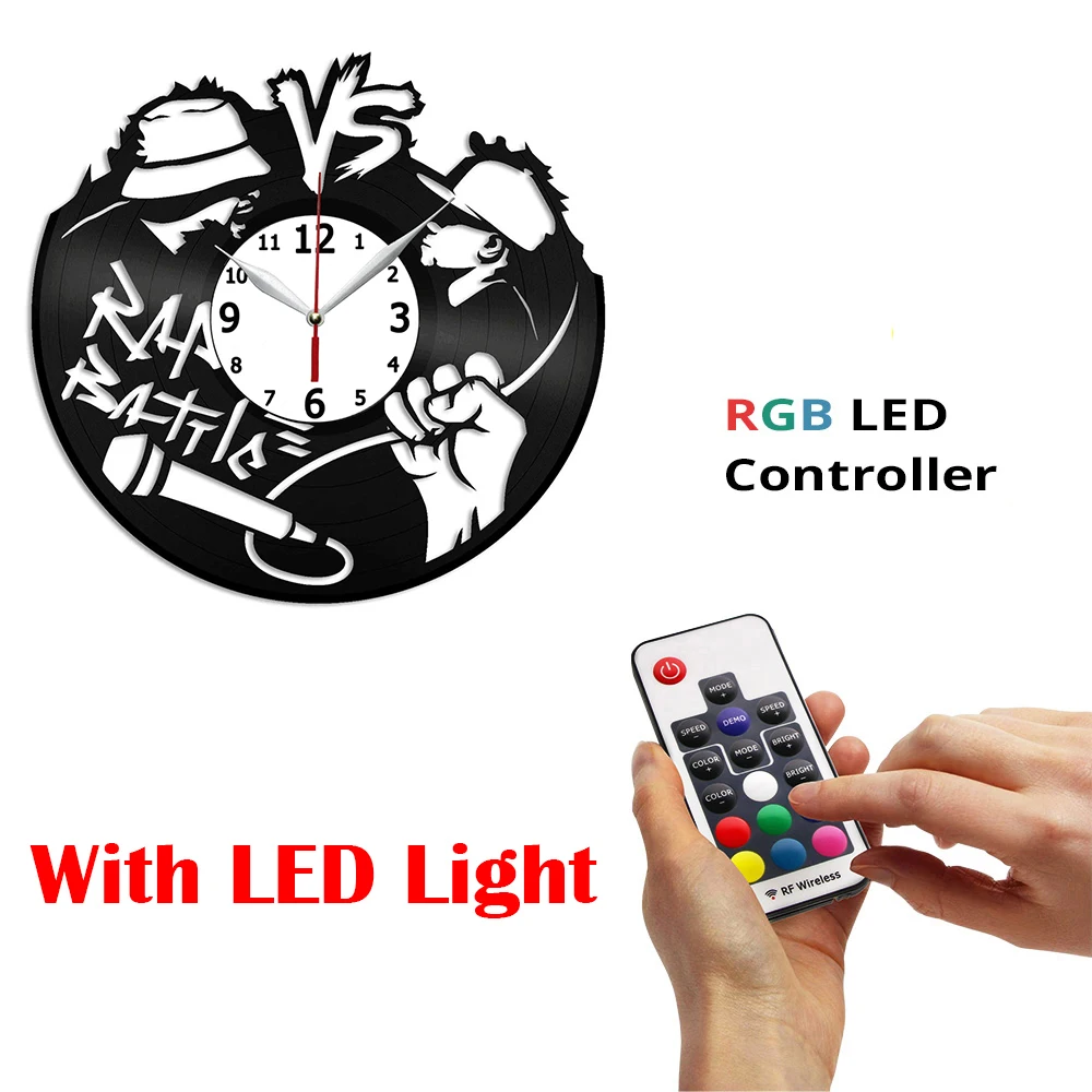 

Виниловые настенные часы Battle Rap, уникальные винтажные настенные часы, персонализированные домашние украшения, 12 дюймов