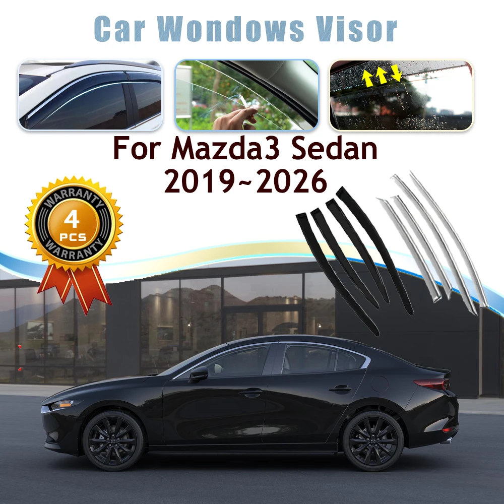 Козырек для автомобиля Mazda3 Mazda 3 BP Sedan 2019 ~ 2026 водонепроницаемый козырек от дождя