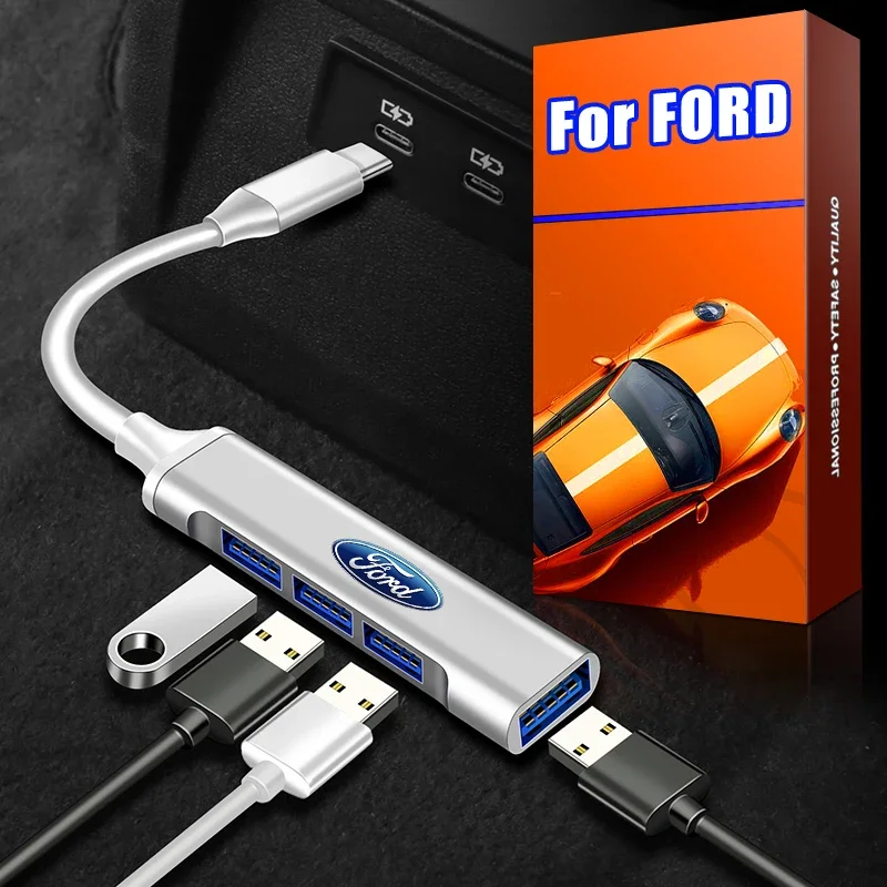 Конвертер USB TYPE C в 3.0 порт диска адаптер для зарядки данных кабель Ford Mustang Niniature