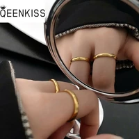 qeenkiss rg8179 wholesale fashion woman girl mother party birthday wedding christmas gift shiny titanium stainless steel ring