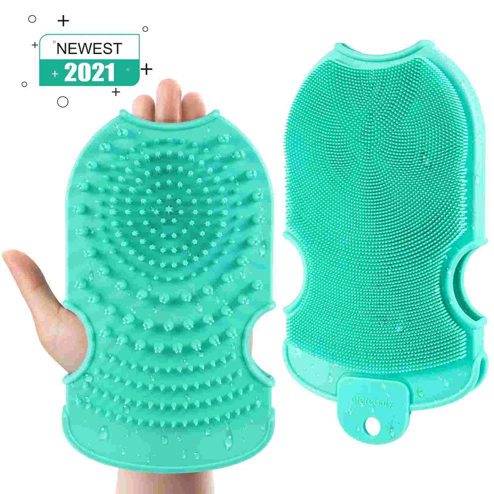 

ETEREAUTY Silicone Body Brush Double-sided Space Saving Dense Bristles Bath Scrubber for Exfoliating