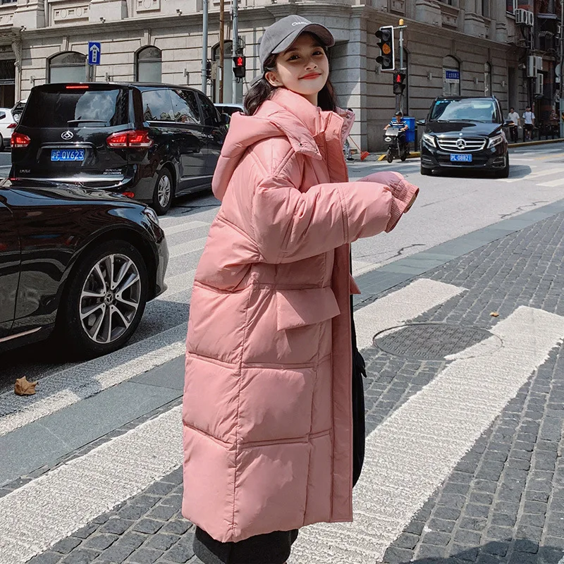 2022 New Down Padded Jacket Women's Winter Mid-length Jacket Pie Overcome Bread Suit Casual Loose Women's Korean Style Coat