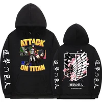 anime mikasa ackerman attack on titan hoodie oversized harajuku japan manga pattern sweatshirt men women long sleeves hoodies